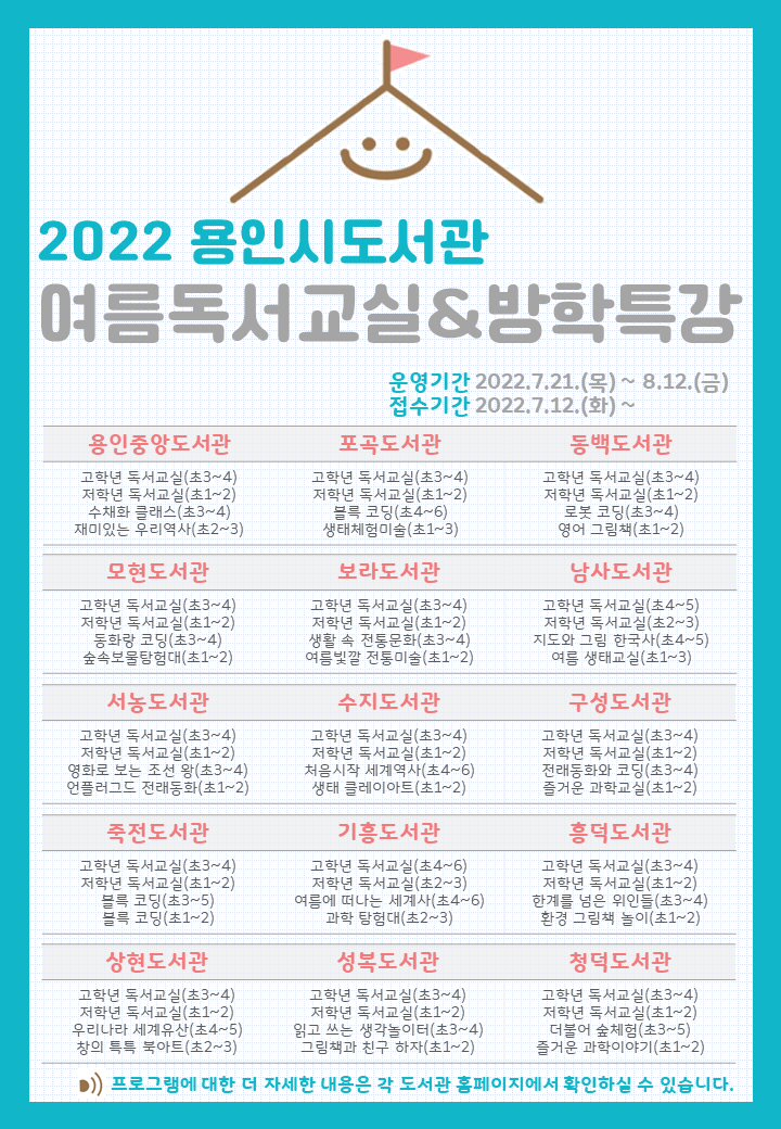 5. 용인시 여름 독서교실과 방학특강 안내 포스터.png