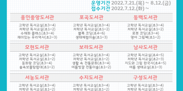 5. 용인시 여름 독서교실과 방학특강 안내 포스터.png