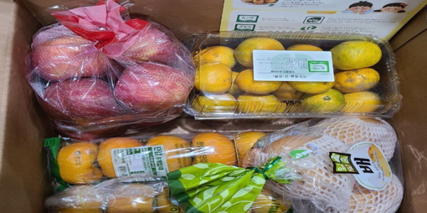 3. 지난해 제공한 건강과일 지원사업 과일 꾸러미 모습.jpg