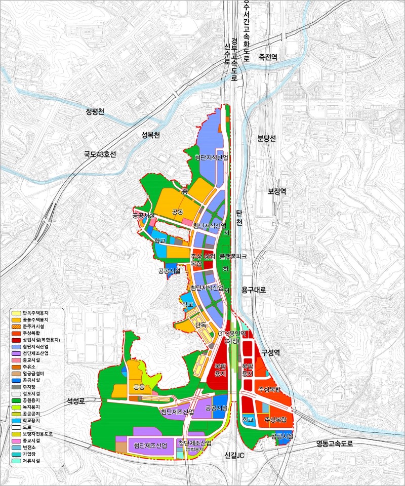 변경된 용인 플랫폼시티 토지 이용 계획안.jpg