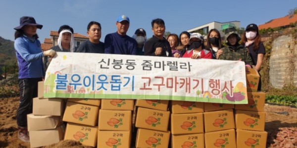 4. 신봉동 여성축구단이 나눔 고구마를 수확했다2.jpg