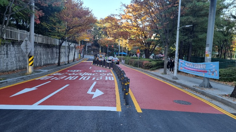 221111_학교 안전 우선 기흥구, 어린이보호구역 4곳 재정비_사진(1) 상갈초등학교 어린이보호구역(상갈중_루터대 일원).jpg