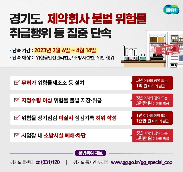 제약회사 불법위험물 취급행위 등 집중 단속.jpg