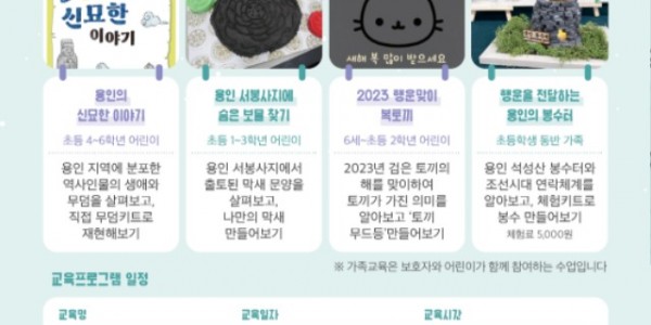 2023년 용인시박물관 겨울방학 교육프로그램 안내 포스터.jpg