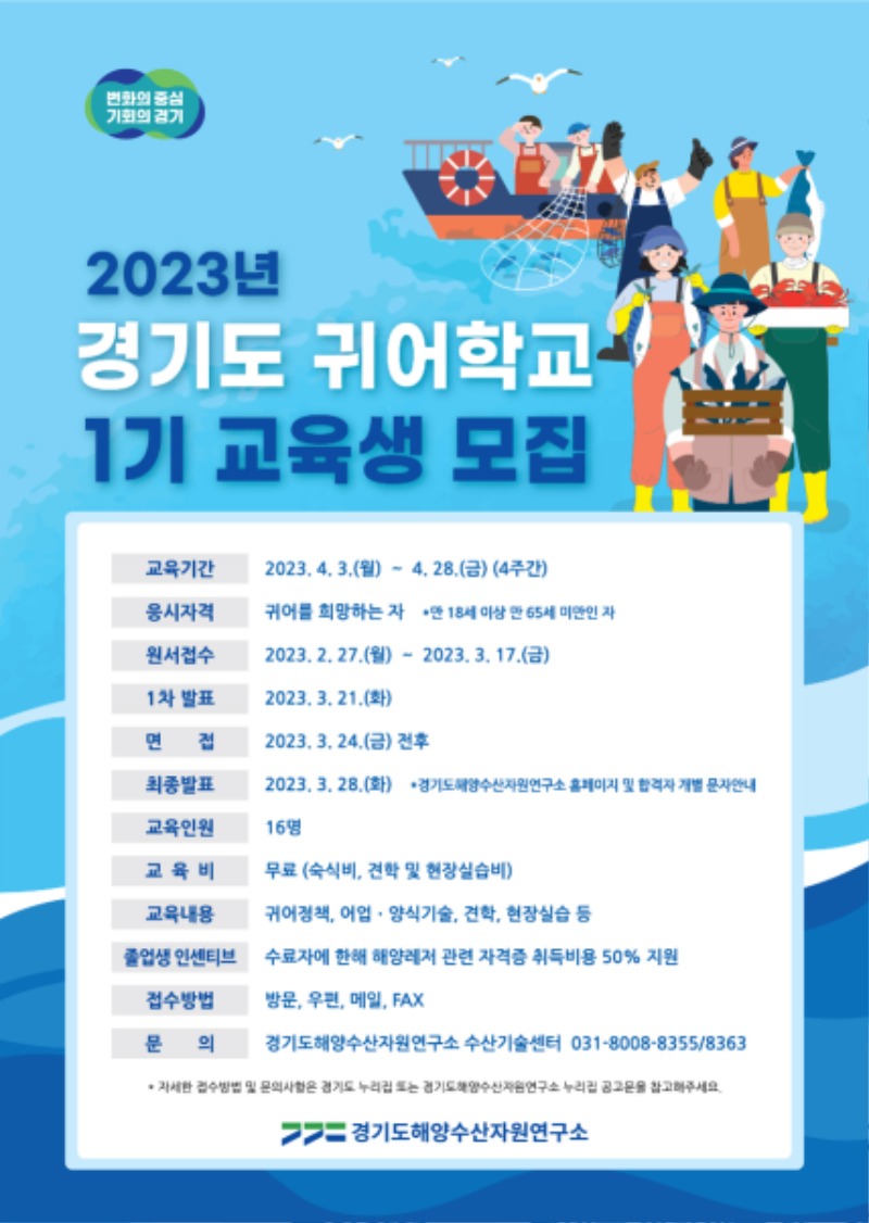 2023년 귀어학교 1기 교육생 모집 포스터.jpg