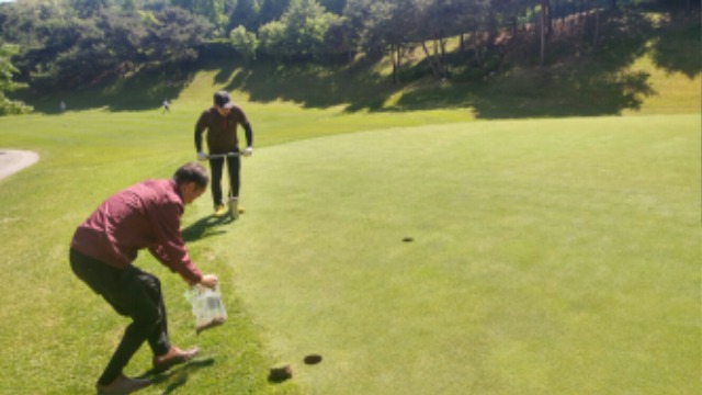 5-2. 용인특례시가 지역 내 골프장을 대상으로 진행한 농약검사 현장 모습.jpg