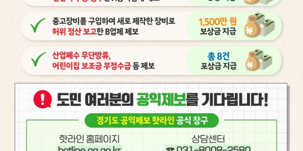 경기도, 부패행위 공익제보 내부신고자에 보상금 5,549만 원 지급.jpg