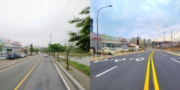 6-1. 역북3지구 아파트 주진입도로 공사 전과 후.jpg