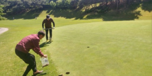 5-2. 용인특례시가 지역 내 골프장을 대상으로 진행한 농약검사 현장 모습.jpg