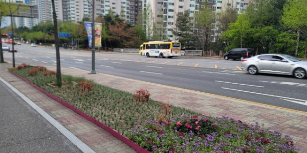 13-1. 신갈역 일대 보도에 조성한 꽃밭.jpg