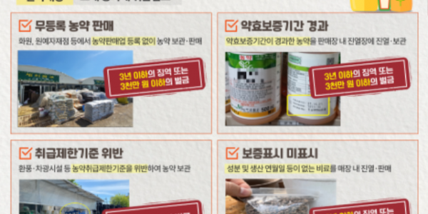 경기도 특사경， 농약·비료 불법 유통관리 행위 집중 단속.png