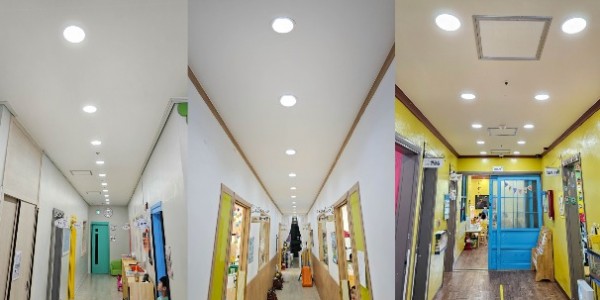 4. 지난해 취약계층 에너지 복지 사업으로 LED 조명 교체 지원을 받을 관내 어린이집 3곳의 모습.jpg