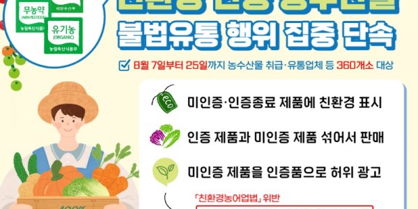 경기도 민생특사경_친환경 인증 농수산물 불법유통 행위 집중 단속.jpg