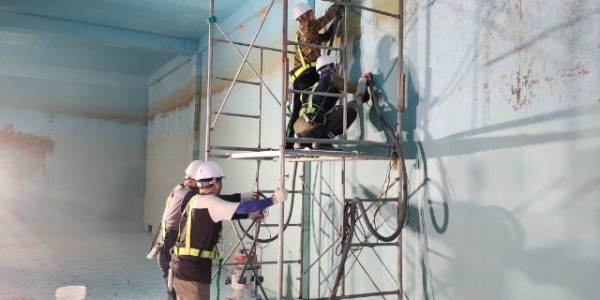 4. 시설 보수공사가 진행 중인 용인배수지.jpg