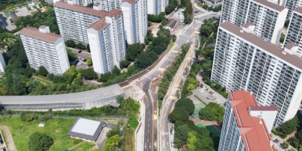 2. 용인특례시 수지구 상현동 수지정수장 일원 용인도시계획도로 중1-113호가 6일 임시 개통한다. 사진은 해당 도로 전경.jpg