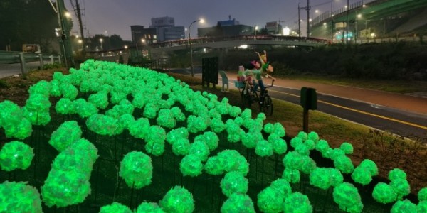2. 용인특례시가 신갈천 1.5km 구간에 LED 수국정원을 설치했다.jpg