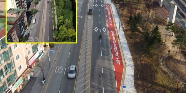 3. 용인특례시가 용인고등학교 학생들의 통학 안전을 위해 마련한 _통학차량 승하차구역_ 설치 모습.jpg