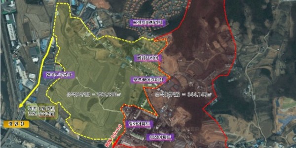 2. 처인구가 고림동 임원마을 우수관망 개선 공사를 시작했다. 사진은 관련 우수유역도..jpg