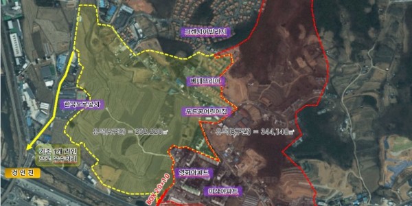 2. 처인구가 고림동 임원마을 우수관망 개선 공사를 시작했다. 사진은 관련 우수유역도..jpg