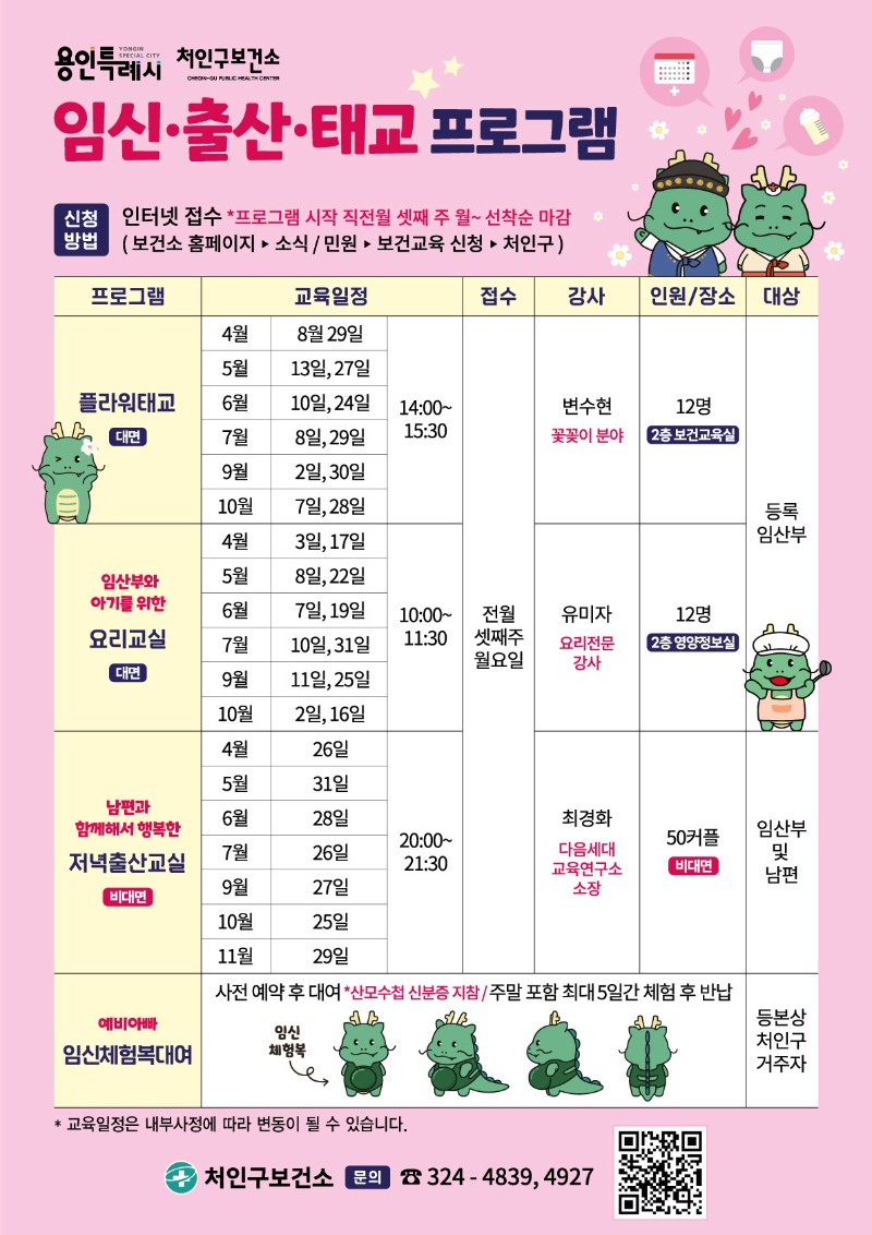 7-1. 용인특례시가 임신부와 가족 대상 프로그램을 운영한다. 사진은 처인구 프로그램 관련 포스터..jpg