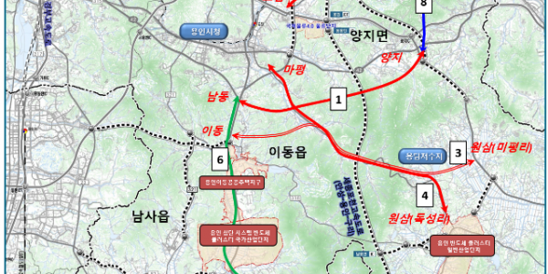 1. 용인특례시가 수립한 8개 도로사업 중 5개 사업이 기획재정부 예비타당성 조사 대상으로 선정됐다..png