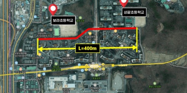 4. 용인특례시 기흥구 상갈동에 있는 상갈초등학교와 보라초등학교 통학로에 전선 지중화 사업이 진행된다..jpg