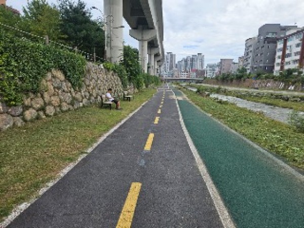 4. 용인특례시 처인구가 하천 산책로 제초작업을 마무리했다..jpg