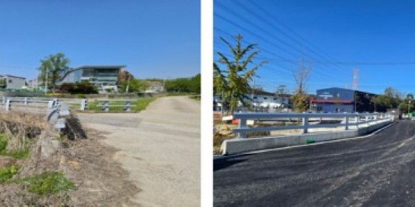 1. 예지교 확장 공사 전(왼쪽)과 공사 후(오른쪽) 모습.jpg